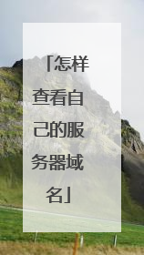 怎样查看自己的服务器域名