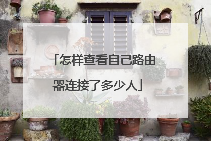 怎样查看自己路由器连接了多少人