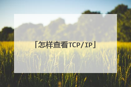 怎样查看TCP/IP