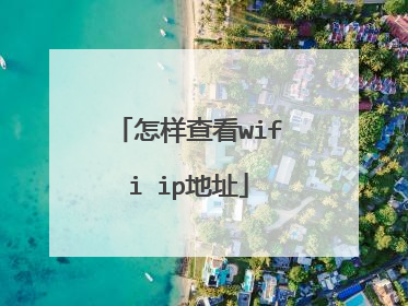 怎样查看wifi ip地址