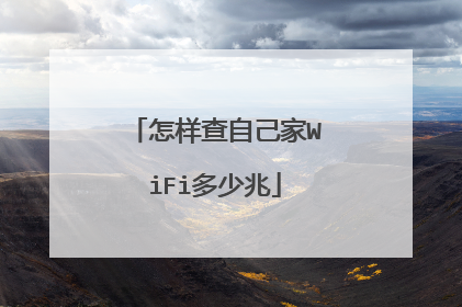 怎样查自己家WiFi多少兆