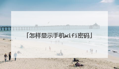 怎样显示手机wifi密码