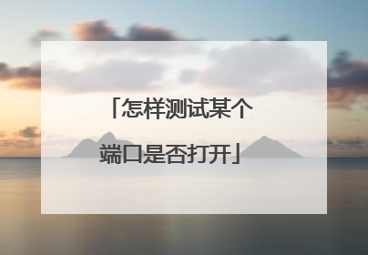 怎样测试某个端口是否打开
