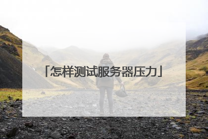 怎样测试服务器压力