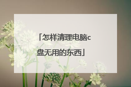 怎样清理电脑c盘无用的东西