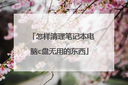 怎样清理笔记本电脑c盘无用的东西