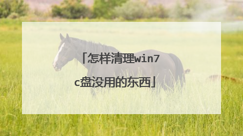 怎样清理win7c盘没用的东西