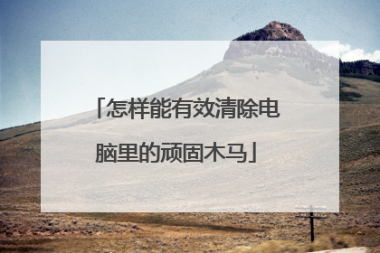 怎样能有效清除电脑里的顽固木马
