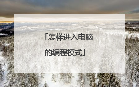 怎样进入电脑的编程模式