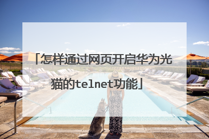 怎样通过网页开启华为光猫的telnet功能