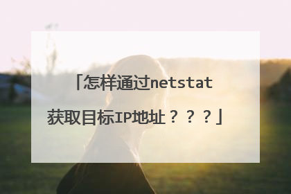 怎样通过netstat获取目标IP地址???