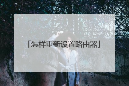 怎样重新设置路由器