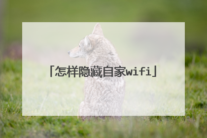 怎样隐藏自家wifi