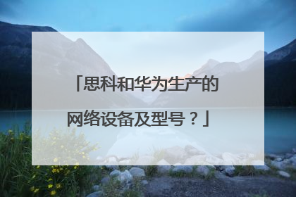 思科和华为生产的网络设备及型号？
