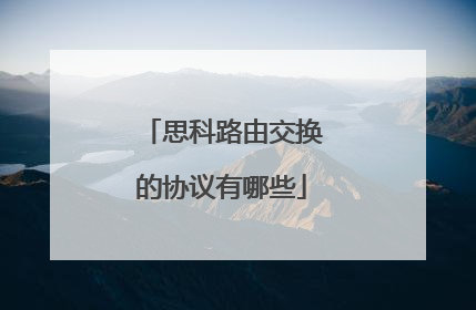 思科路由交换的协议有哪些