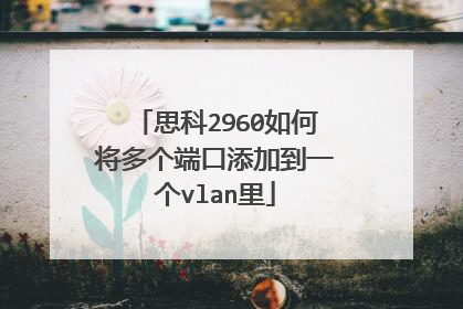 思科2960如何将多个端口添加到一个vlan里