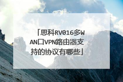 思科RV016多WAN口VPN路由器支持的协议有哪些