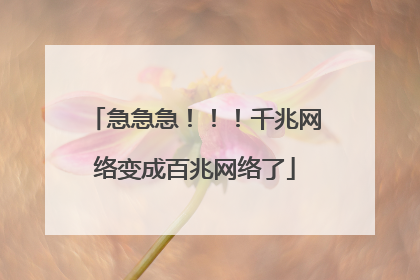急急急!!!千兆网络变成百兆网络了