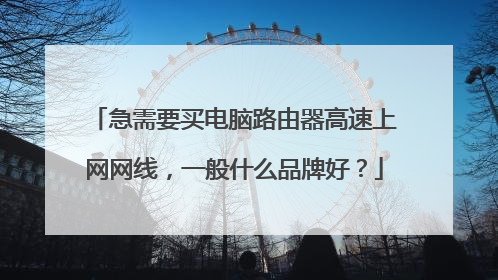 急需要买电脑路由器高速上网网线,一般什么品牌好?