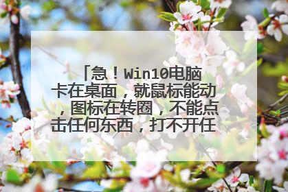 急！Win10电脑卡在桌面，就鼠标能动，图标在转圈，不能点击任何东西，打不开任务管理器怎么办？