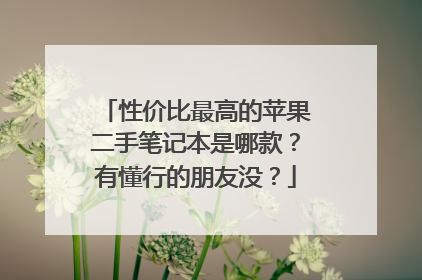 性价比最高的苹果二手笔记本是哪款？有懂行的朋友没？
