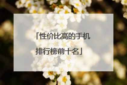 性价比高的手机排行榜前十名
