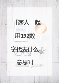 恋人一起用192数字代表什么意思?