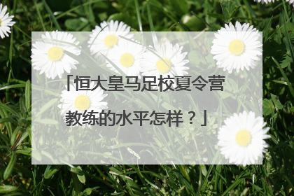 恒大皇马足校夏令营教练的水平怎样?