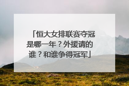 恒大女排联赛夺冠是哪一年？外援请的谁？和谁争得冠军