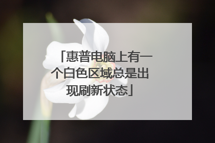 惠普电脑上有一个白色区域总是出现刷新状态