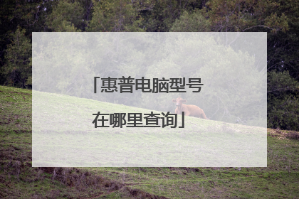 惠普电脑型号在哪里查询