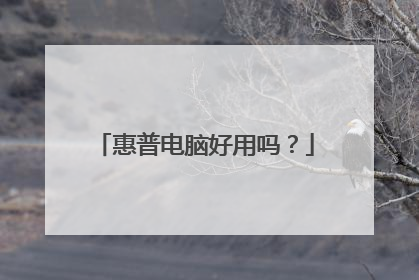 惠普电脑好用吗?