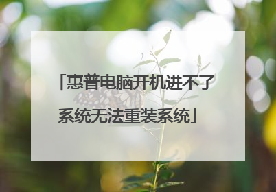 惠普电脑开机进不了系统无法重装系统