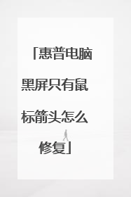 惠普电脑黑屏只有鼠标箭头怎么修复