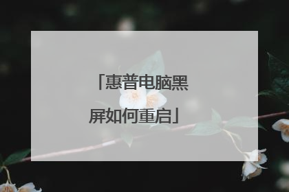 惠普电脑黑屏如何重启