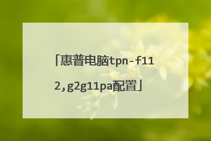 惠普电脑tpn-f112,g2g11pa配置