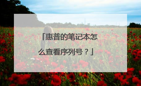 惠普的笔记本怎么查看序列号?