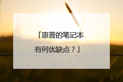 惠普的笔记本有何优缺点？