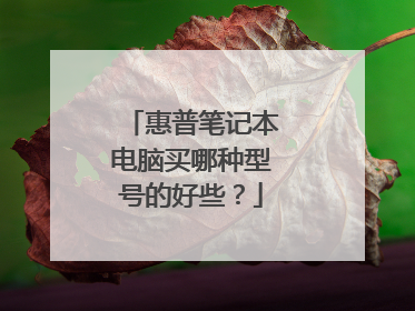 惠普笔记本电脑买哪种型号的好些?