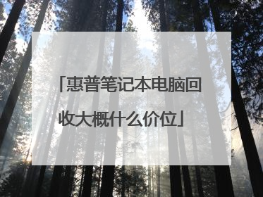 惠普笔记本电脑回收大概什么价位