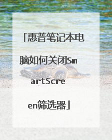 惠普笔记本电脑如何关闭SmartScreen筛选器