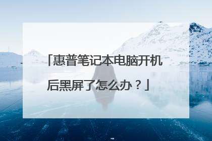 惠普笔记本电脑开机后黑屏了怎么办？
