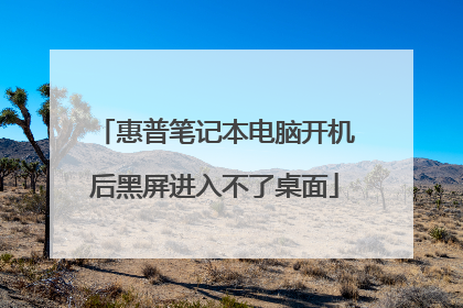 惠普笔记本电脑开机后黑屏进入不了桌面
