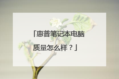 惠普笔记本电脑质量怎么样?