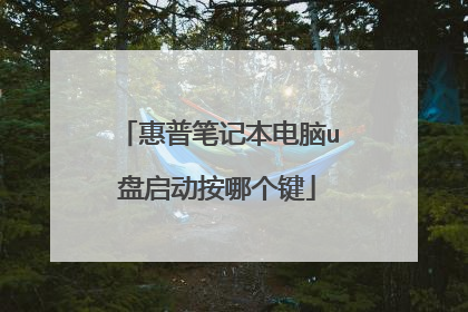惠普笔记本电脑u盘启动按哪个键