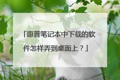 惠普笔记本中下载的软件怎样弄到桌面上?