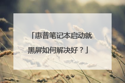 惠普笔记本启动就黑屏如何解决好？