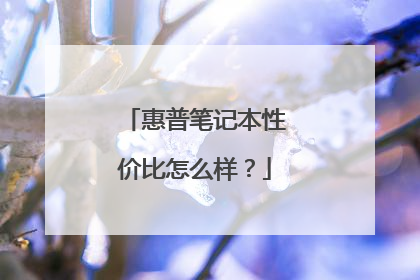 惠普笔记本性价比怎么样?