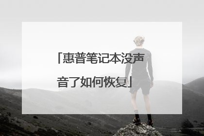 惠普笔记本没声音了如何恢复