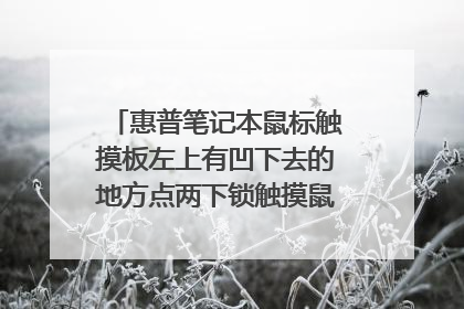 惠普笔记本鼠标触摸板左上有凹下去的地方点两下锁触摸鼠标不灵了怎么办